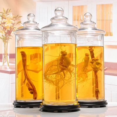 特大泡酒玻璃瓶带龙头 20斤50加厚无铅透明广口药酒人参瓶家用100