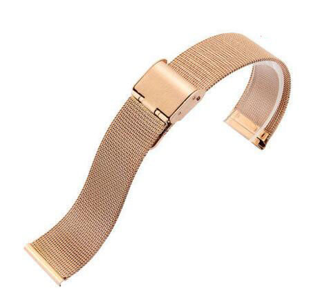 22mm 20 18 16 聚利时不锈钢表带14 适配ck 米兰带 超薄精钢带