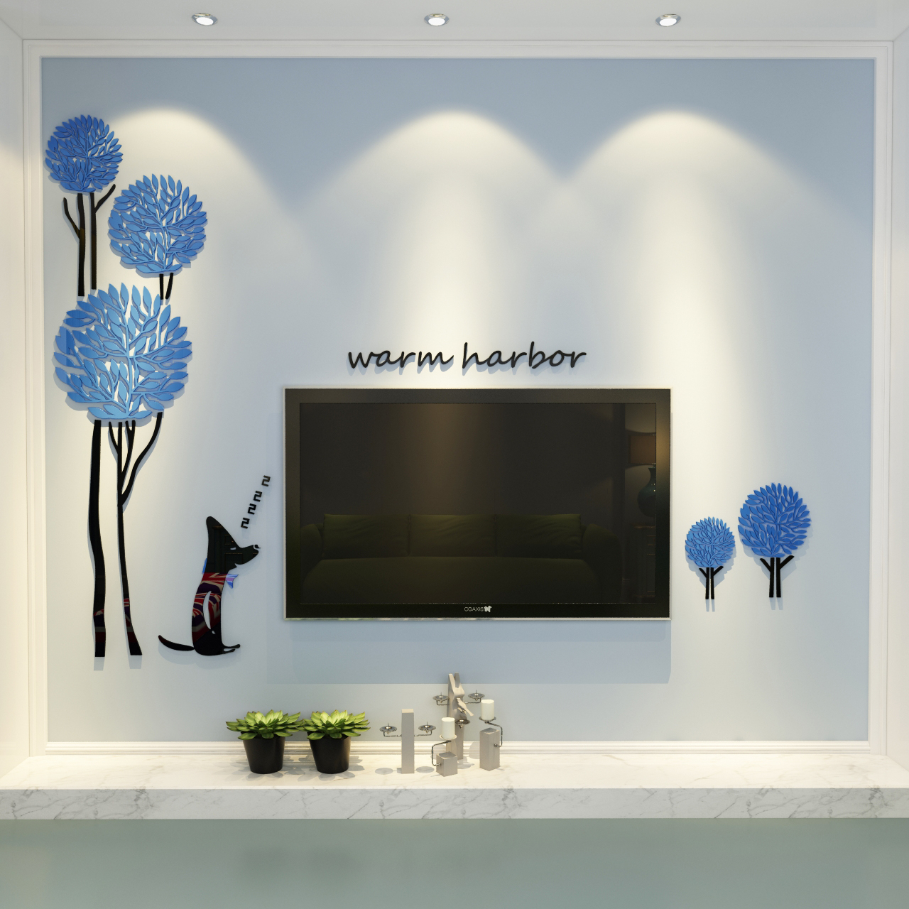 的梦想3d亚克力立体墙贴客厅电视沙发背景装饰墙室内装饰贴画优惠券