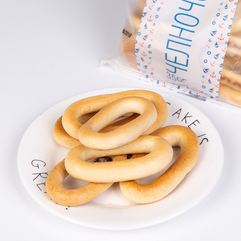 俄罗斯全麦面包圈进口弗拉德牌大面包圈低卡路里饼干零食绵密韧香