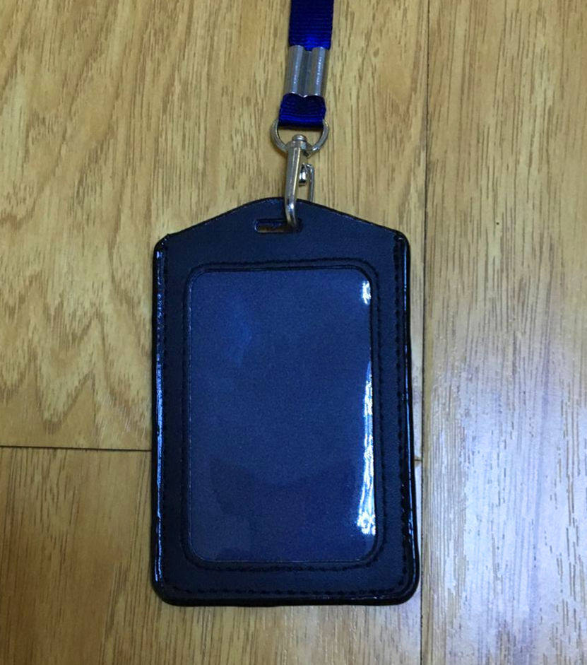 证件套 真皮_一件包邮 牛皮单层挂夹子 真皮竖款挂夹工作证吊夹单卡