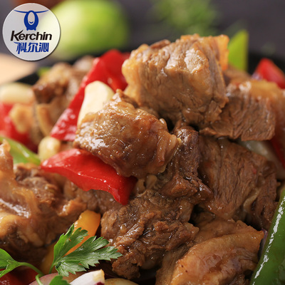 科尔沁草原牛肉生牛肉肉筋冷冻牛肉筋头巴脑500g*3袋带筋碎牛肉