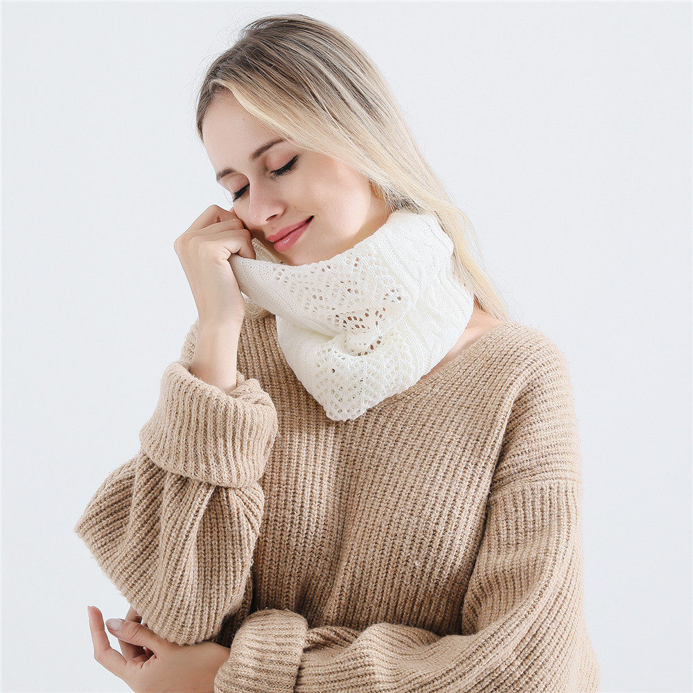 围脖女冬季 韩版_韩国秋冬季保暖套头针织脖套韩版女纯色毛线围巾围脖