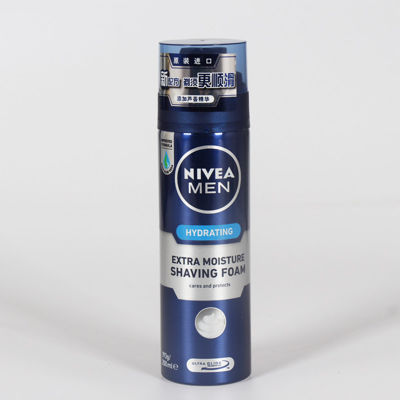 正品包邮 nivea/妮维雅 男士刮胡泡200ml 剃须舒缓泡沫 男士护肤