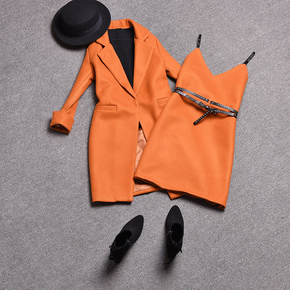 欧洲 毛呢连衣裙