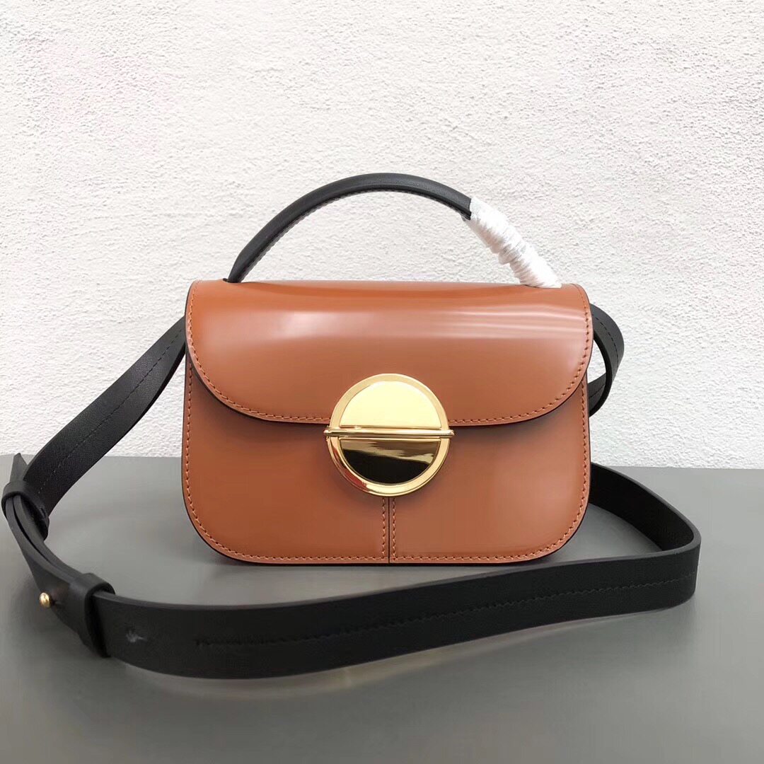 原创【雯玛尼】 trunk包风琴包小号单肩斜挎手提女包 焦糖配黑色