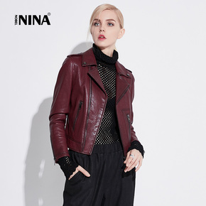皮衣女短款秋冬修身羊皮真皮夹克外套2018新