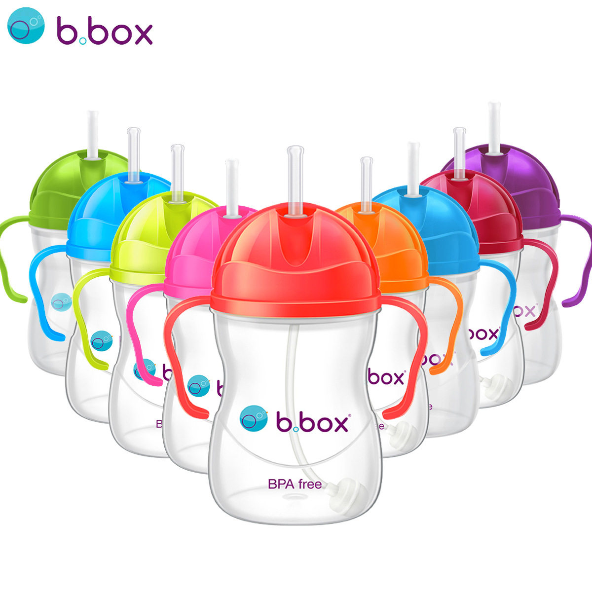 bbox吸管杯重力球b.box婴儿学饮杯宝宝饮水杯儿童喝水杯带手柄zy