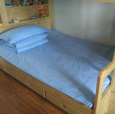 学生宿舍被子被单枕头被褥套装纯棉全棉单人床上用品六件套
