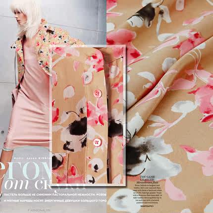 片片吊钟 意大利进口面料复古超薄真丝麻布料春夏廓形服装女裙_7折