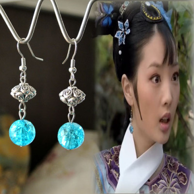 幸福港湾 甄嬛传余氏妙音娘子古装时尚典雅爆花珠复古耳环/饰品_双氙