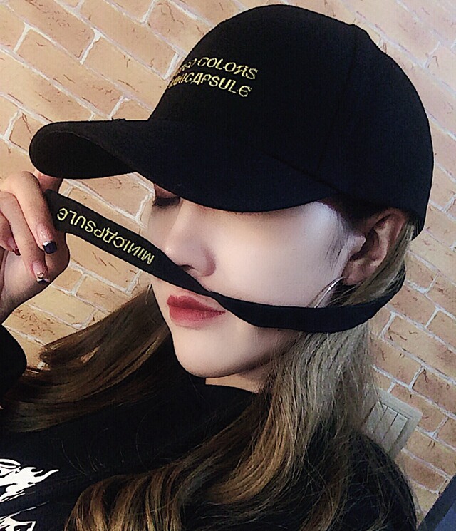 韩版夏天黑色字母刺绣棒球帽潮男女百搭鸭舌帽