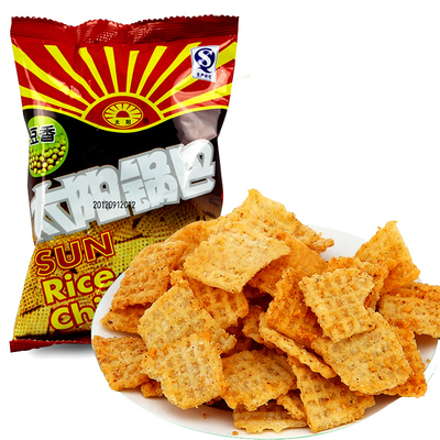 太阳 豆香锅巴麻辣味50g/袋 米果薯片类零食休闲零食