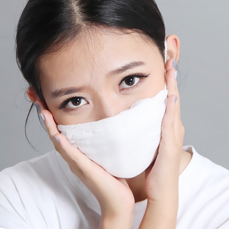 白色纯棉纱布口罩12 24 32 48层防工业粉尘防风沙加厚