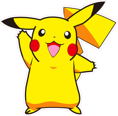 防晒防水pvc皮卡丘大号行李箱贴冰箱吉他墙贴笔记本贴纸a401