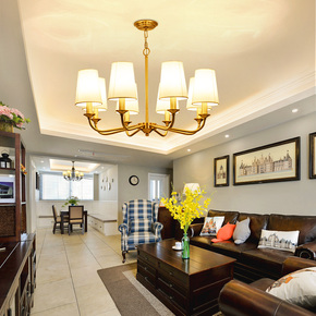 时尚简约客厅吊灯效果图