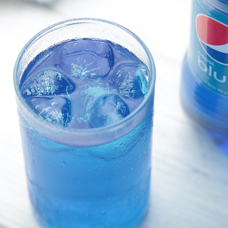 印尼进口 巴厘岛蓝色百事可乐网红海水蓝汽水饮料450ml*3瓶