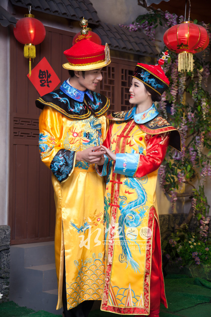 皇上龙袍_古装 甄嬛传 清朝皇上服装 皇帝装皇后服装 舞台演出服 皇帝