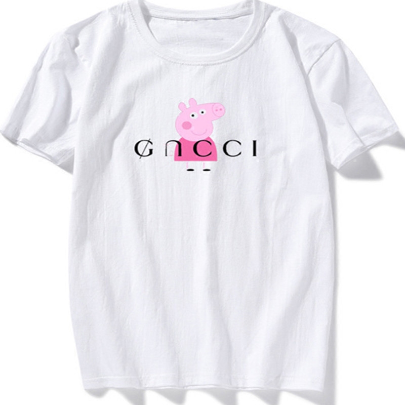 ins小猪佩奇T恤短袖成人男女情侣装佩琪社会人