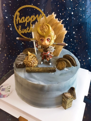 生日蛋糕烘焙装饰 王者荣耀美猴王孙悟空猴子蛋糕摆件