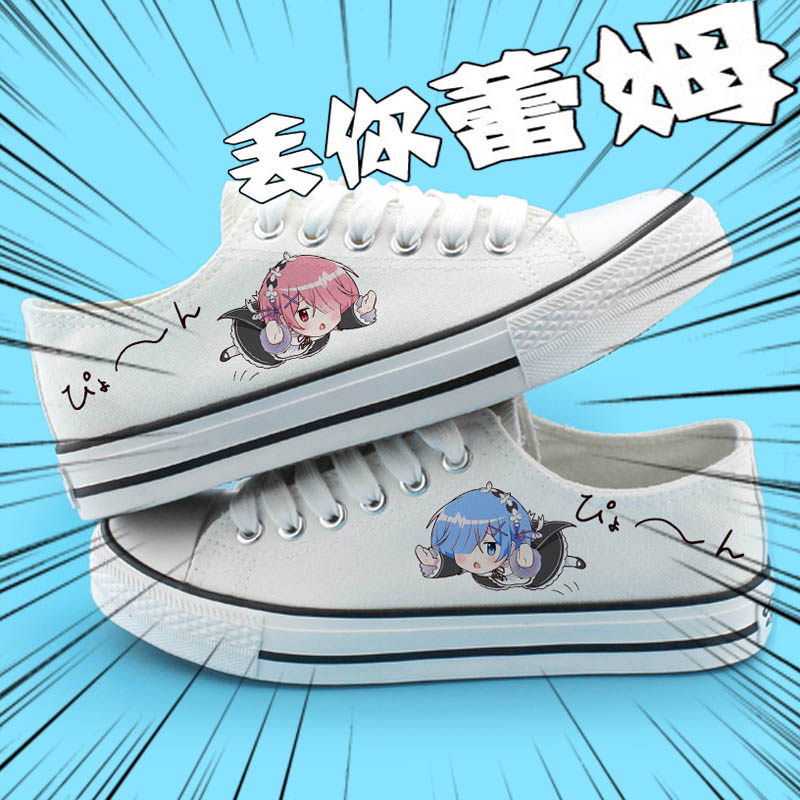 vca从零开始的异世界生活蕾姆拉姆周边动漫低帮帆布鞋女鞋男鞋优惠券