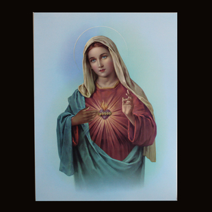 圣诞礼物布艺圣像 40*60cm天主教圣物 耶稣圣心 基督教艺术