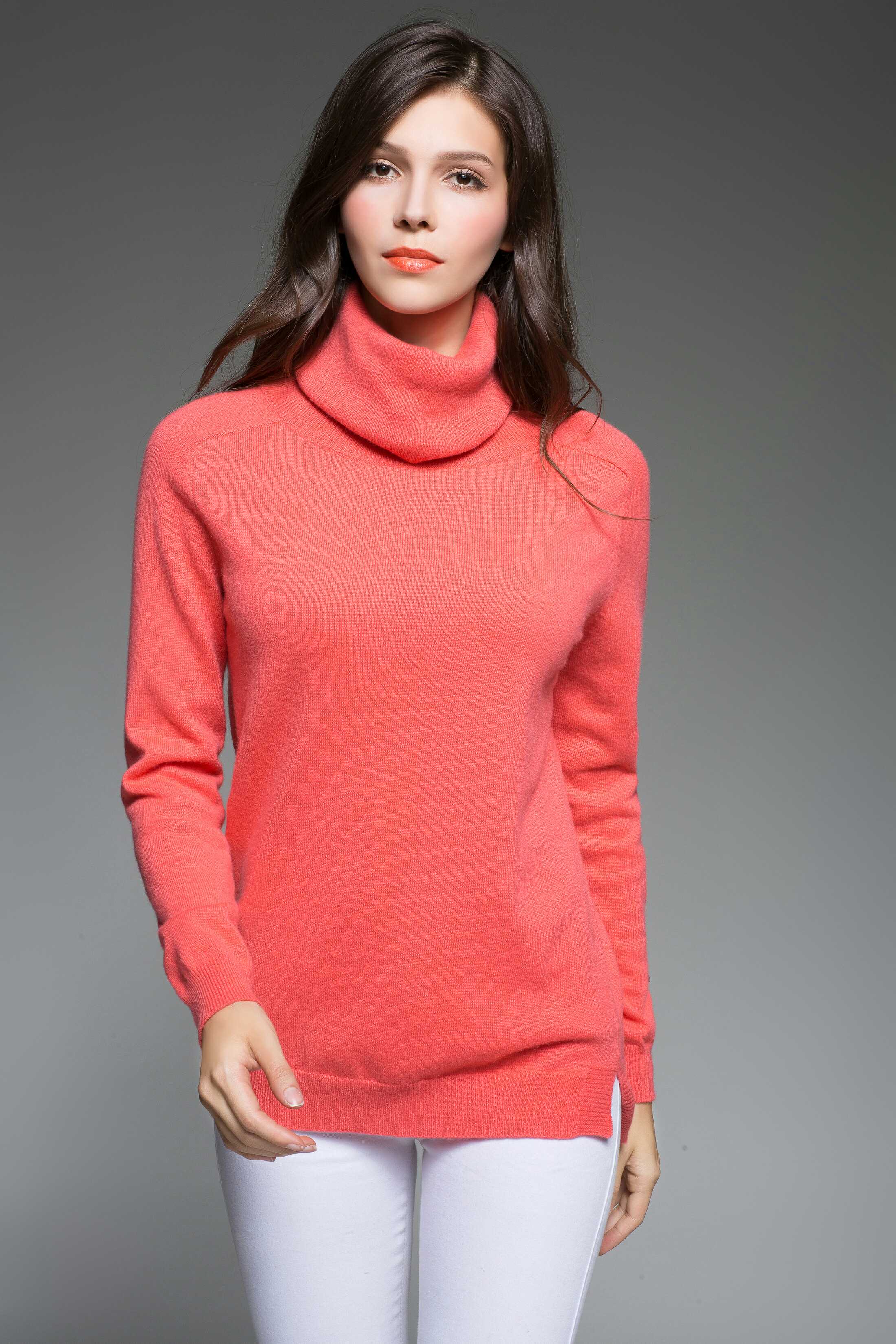 一折鹿王羊绒衫女