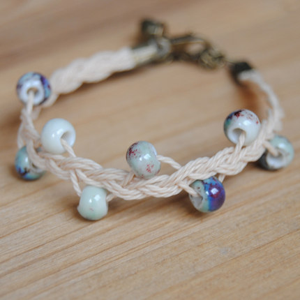 陶瓷手炼女 小清新森系胡萝卜 民族风手工摆地摊热卖货源厂家热卖_7折