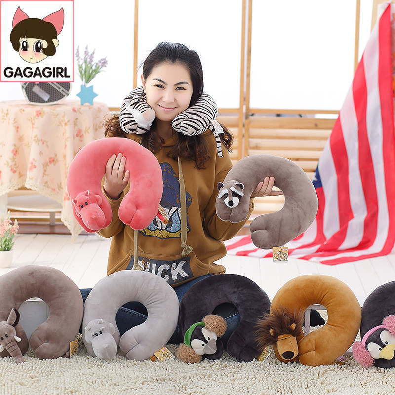 可爱卡通小动物熊猫龙猫抱枕空调毯办公室午休睡觉毯子枕头空调被