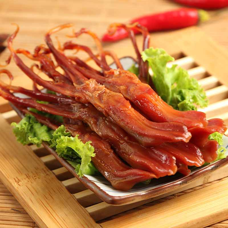 一折鸭舌头 新鲜_48小时发货 温州初旭鸭舌头 锁鲜盒装卤鸭舌145gx2盒