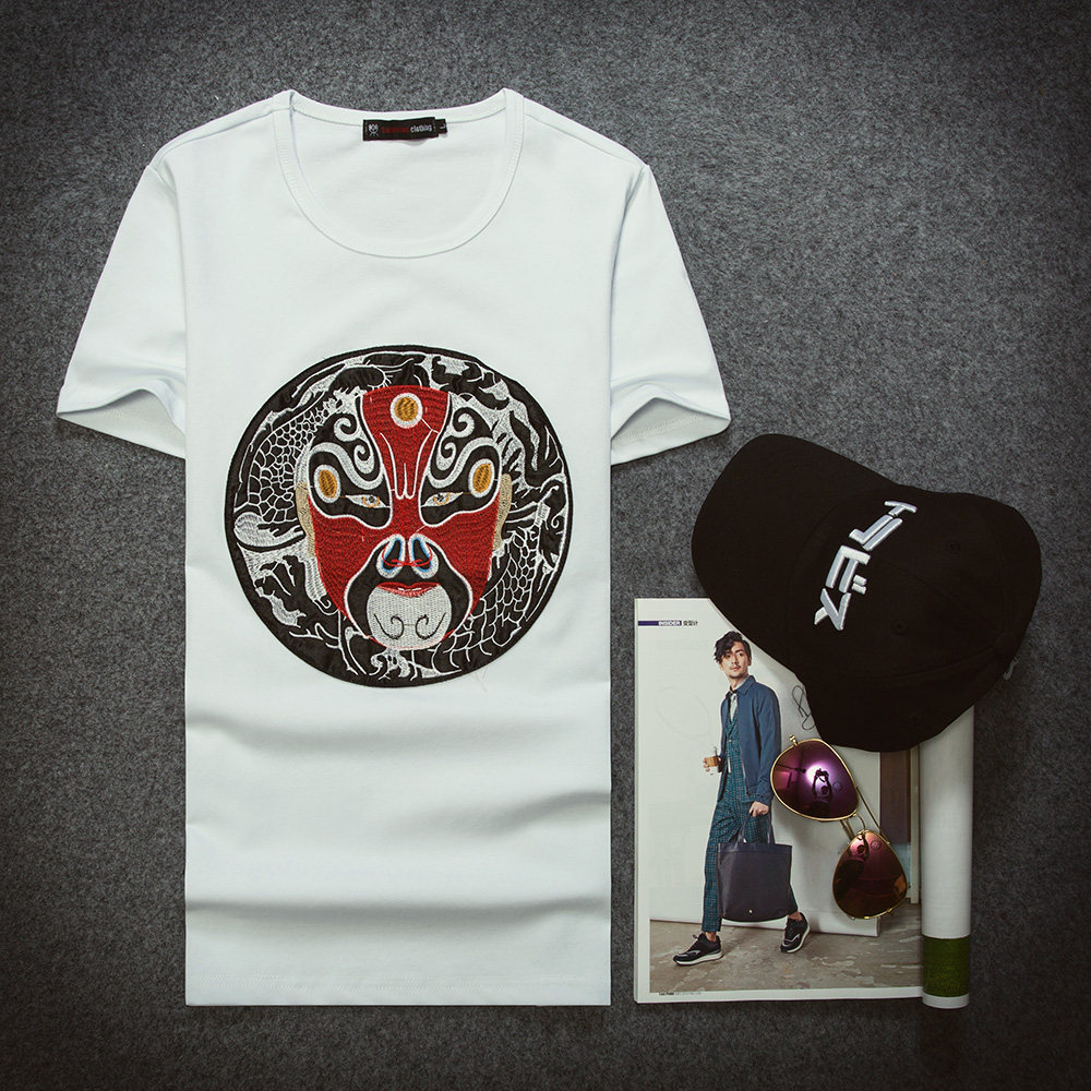 脸谱t恤短袖 男