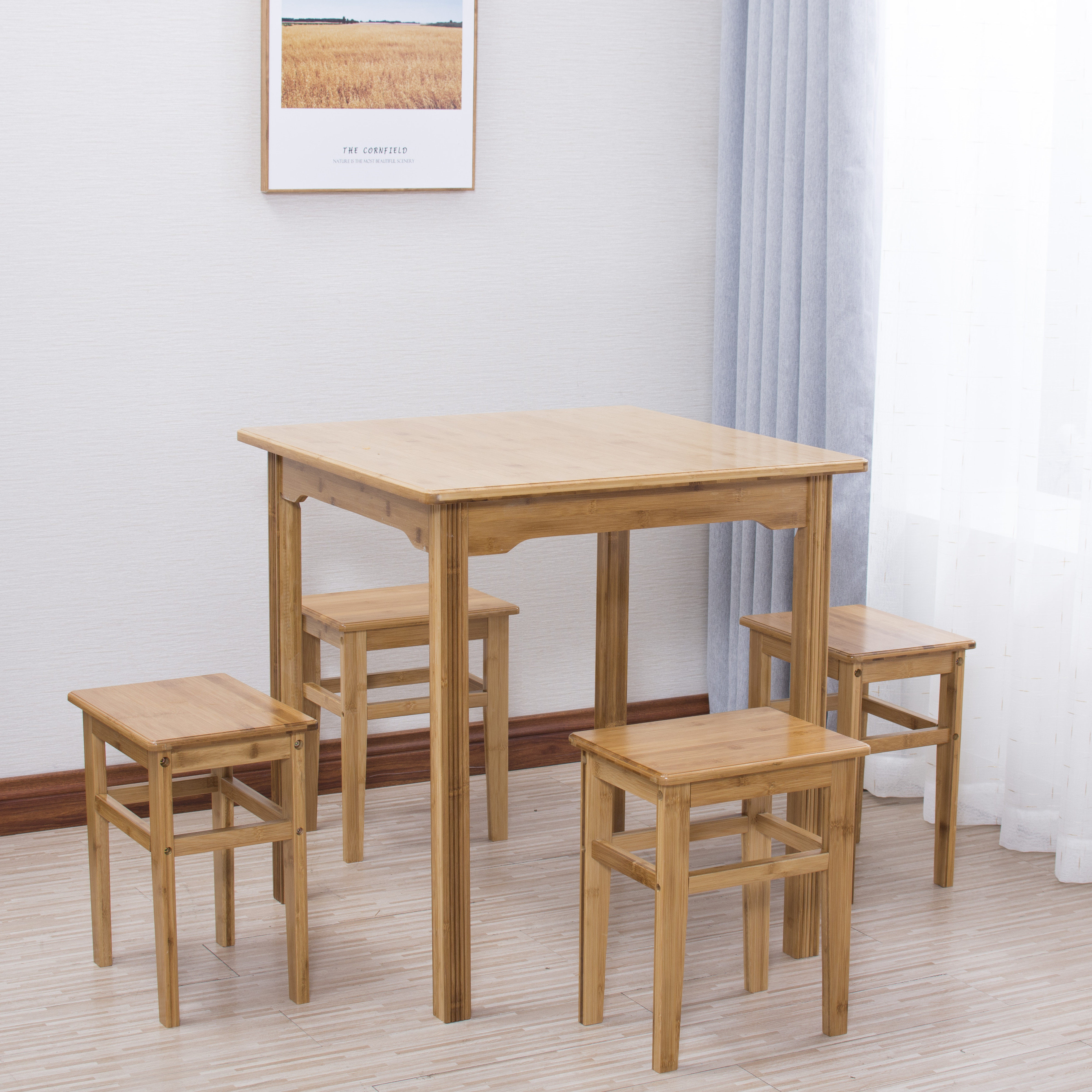 饭桌 经济型_楠竹四方桌折叠餐桌小户型家用吃饭桌简易经济型户外麻将