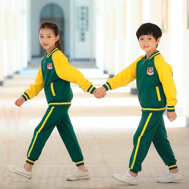 2019春秋季休闲拉链衫深圳混纺中学生中性套装长袖+裤子男校服