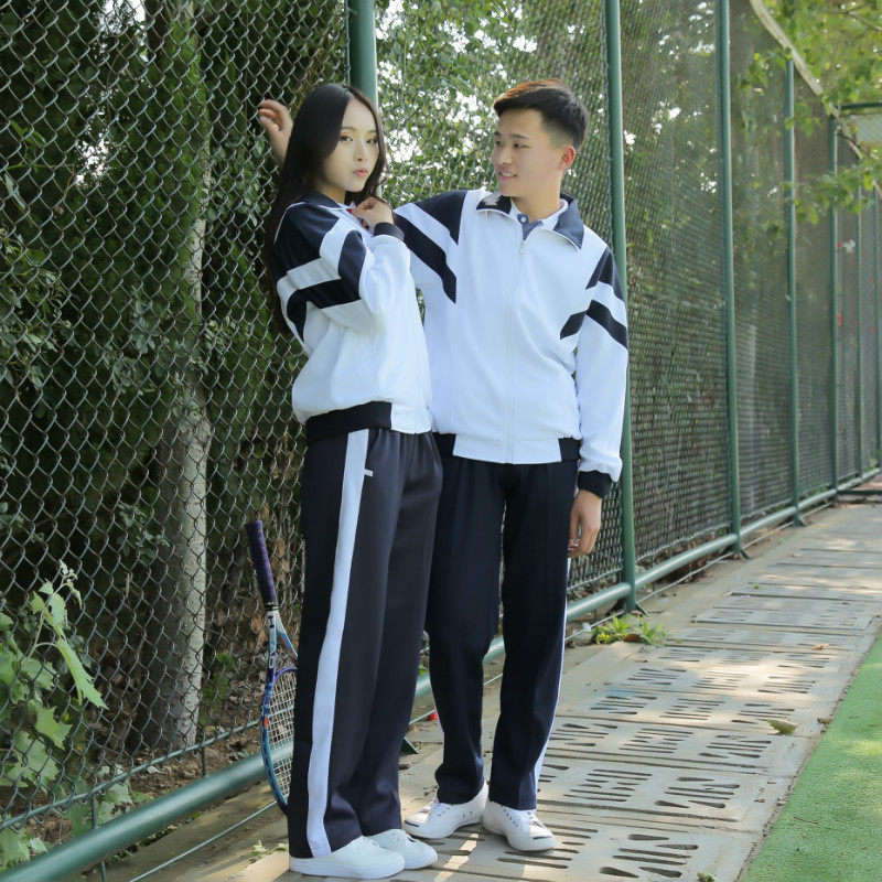 冬季校服高中_深圳普宁校服外套一中侨中高中初中同款秋冬季蓝白服