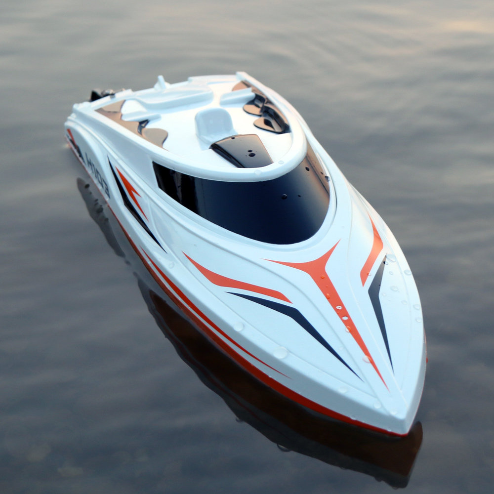 遥控船玩具赛艇船快艇轮船模型高速成人男孩儿童超大水上充电动船