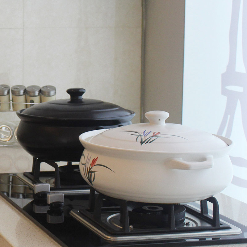 热销火锅盆商用_陶瓷砂锅燃气明火家用火锅盆商用酒店餐馆汤锅特大