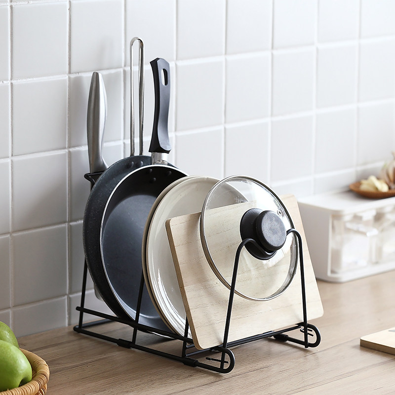 厨房多层锅架整理架 多功能锅盖架子 收纳架锅