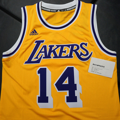 adidas正品 湖人14号 英格拉姆ingram 亚版 热印 hwc球衣 cc2837