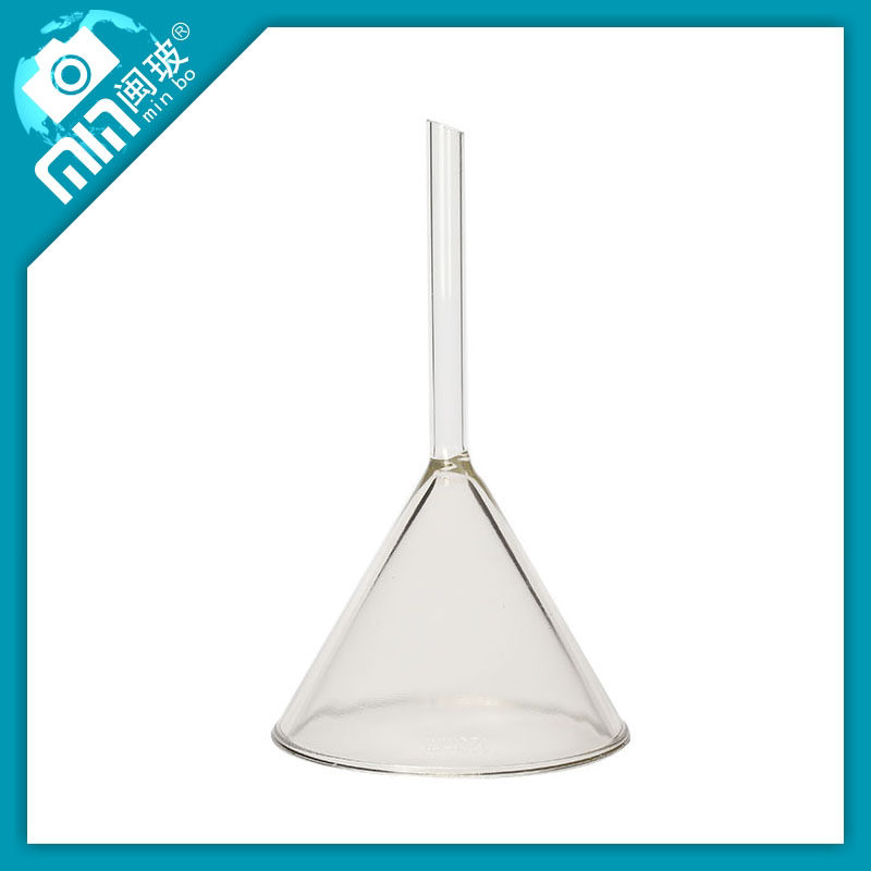 短颈漏斗30 40 50 60 90 100 120mm玻璃短标三角漏斗细口小漏斗