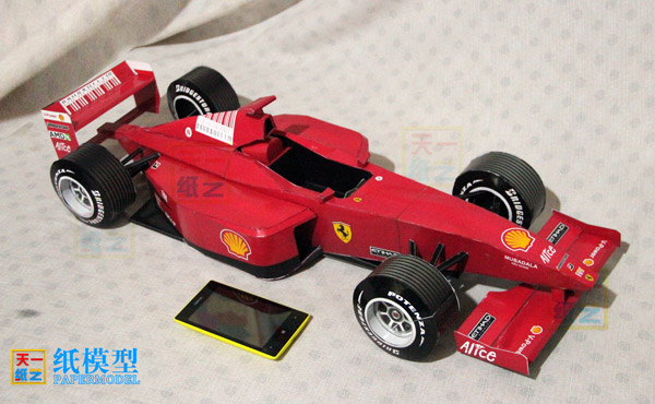 f1赛车超大纸模型diy亲子益智手工3d车模折纸天一纸艺