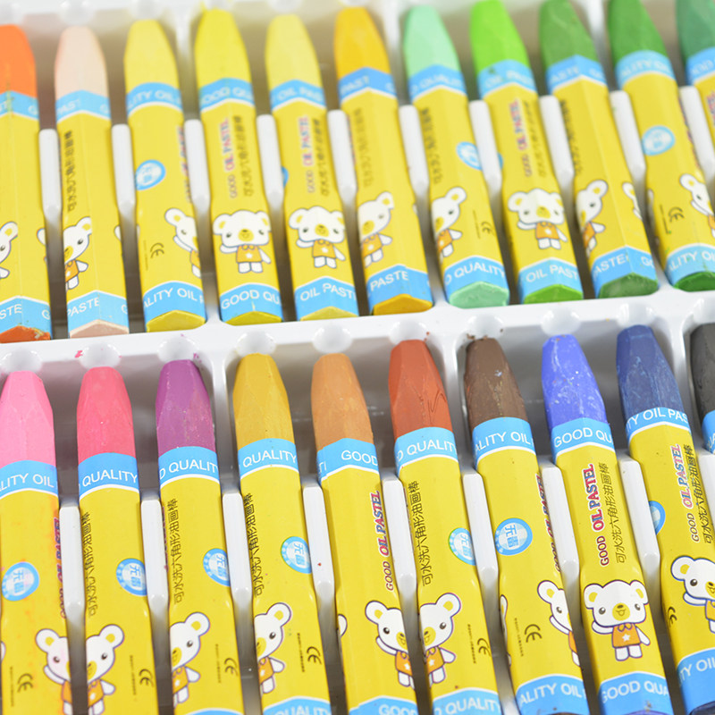 36色可水洗油画棒儿童安全无毒六角蜡笔学生绘画涂鸦奖品