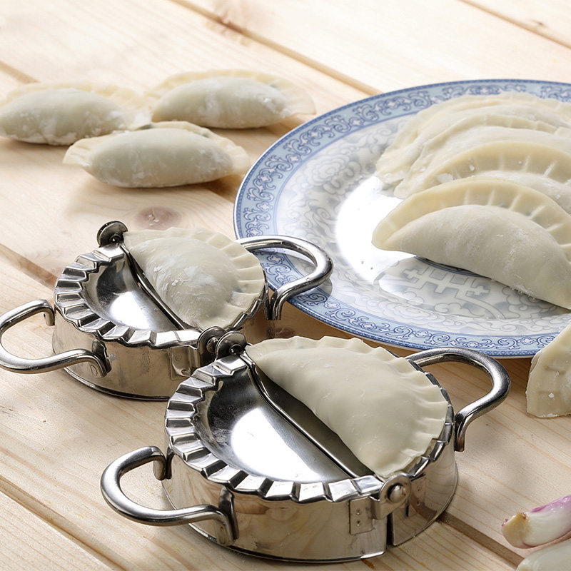 水饺模具包饺子器 包饺子神器大号304不锈钢月牙形切饺子皮模具