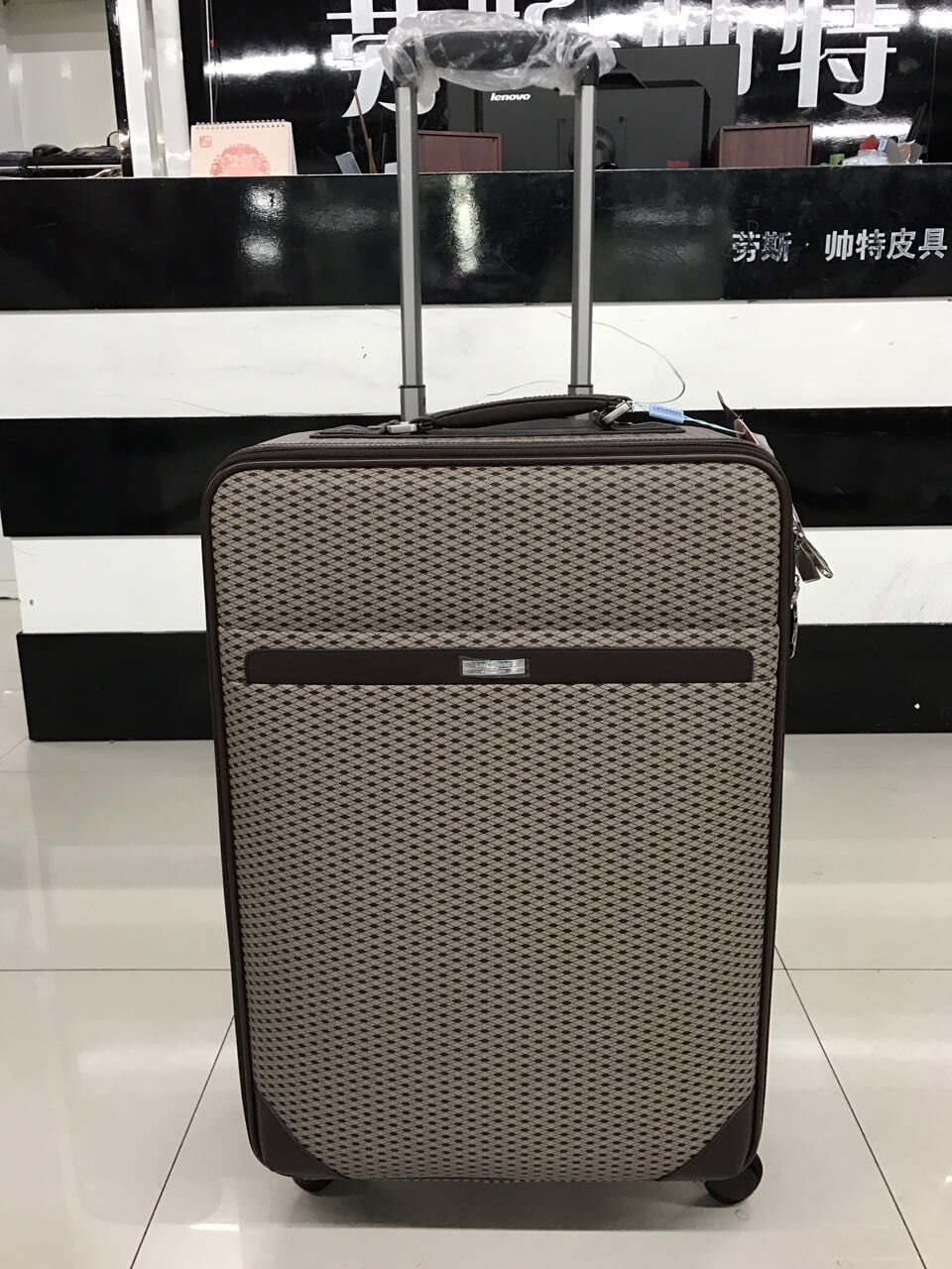 劳斯帅特新款格纹印花皮箱 正品手提箱旅行登机箱 拉杆箱皮箱子