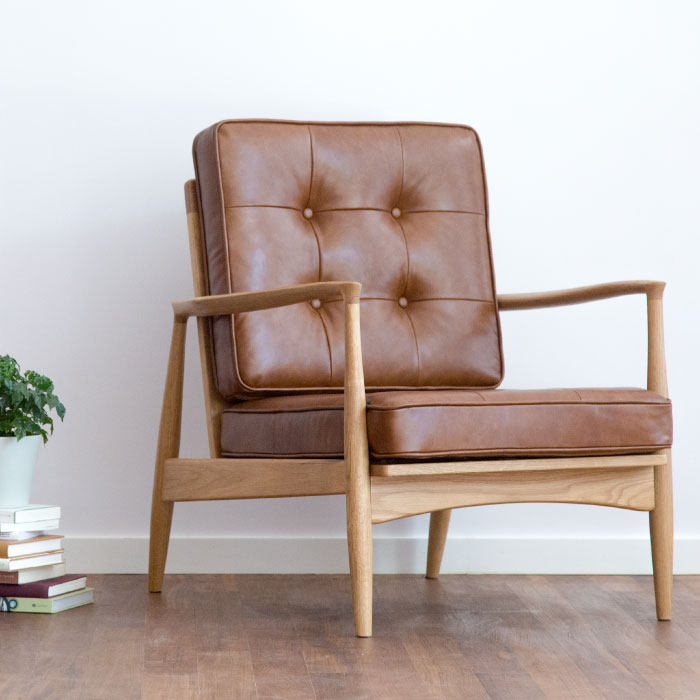 「丹麦椅 / 光阴木器」单人沙发 纯正北欧 头层