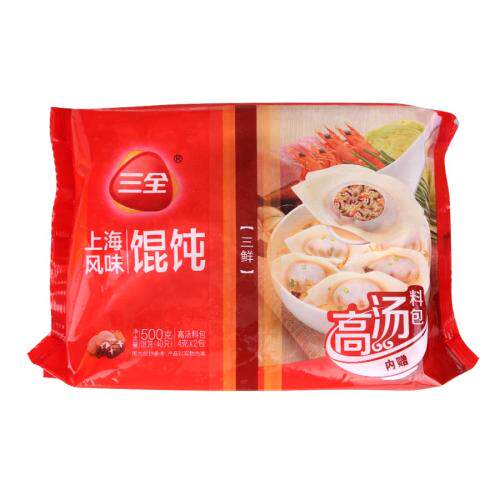 一折速冻馄饨_三全速冻上海风味馄饨云吞三鲜/40个500g优惠券