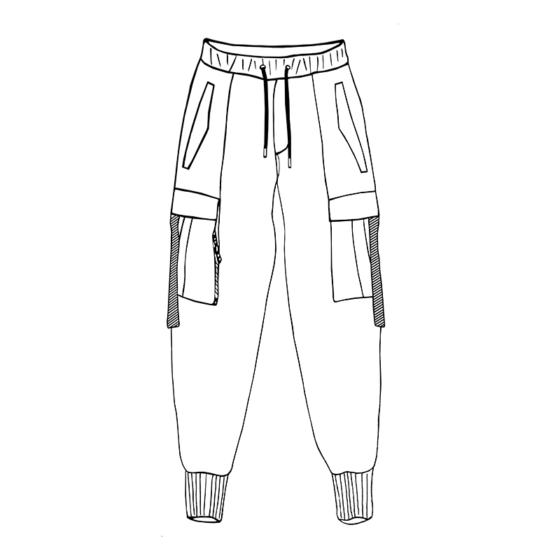 卫裤运动裤束脚裤