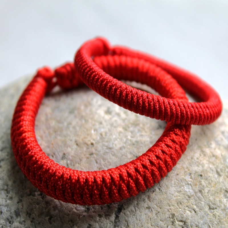 热销本命年礼物女狗年_本命年红绳 手工编织九乘金刚结粗手绳手链