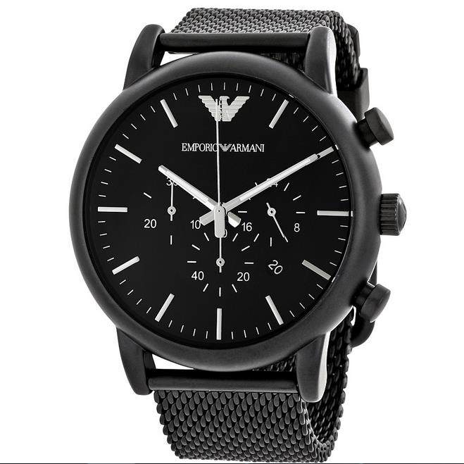 包邮 海外代购正品armani阿玛尼男表 全黑三眼计时腕表ar1968   现价