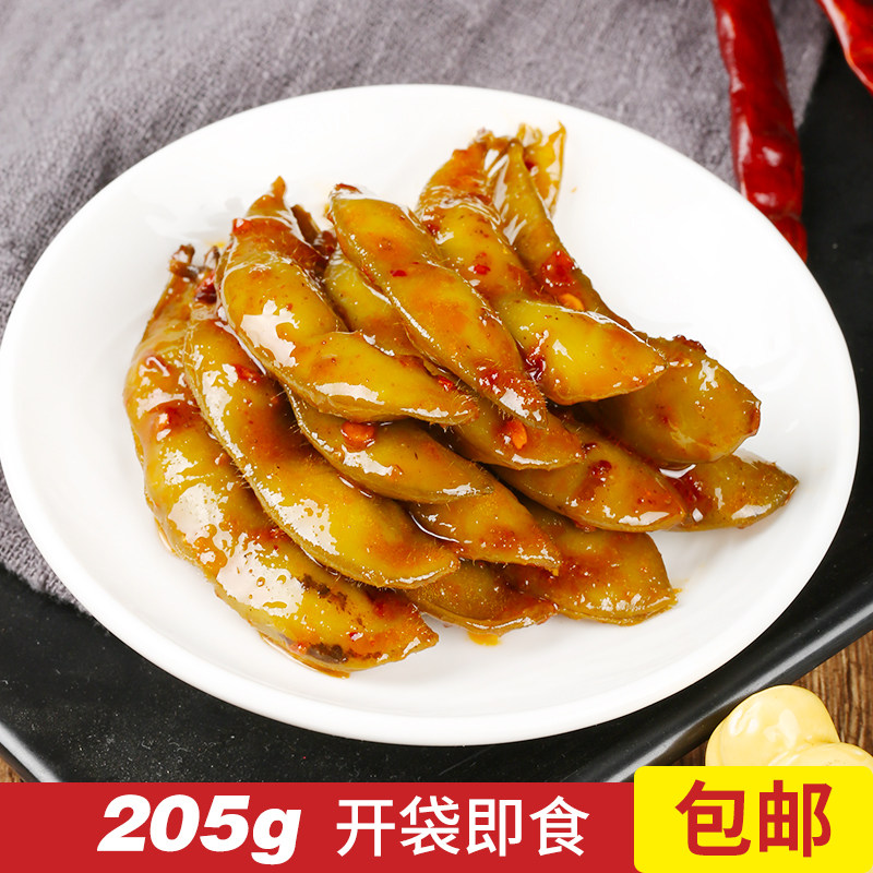 湖南特产 零食 休闲_芙蓉嘴鲜拌卤毛豆香辣麻辣零食熟食素食湖南特产