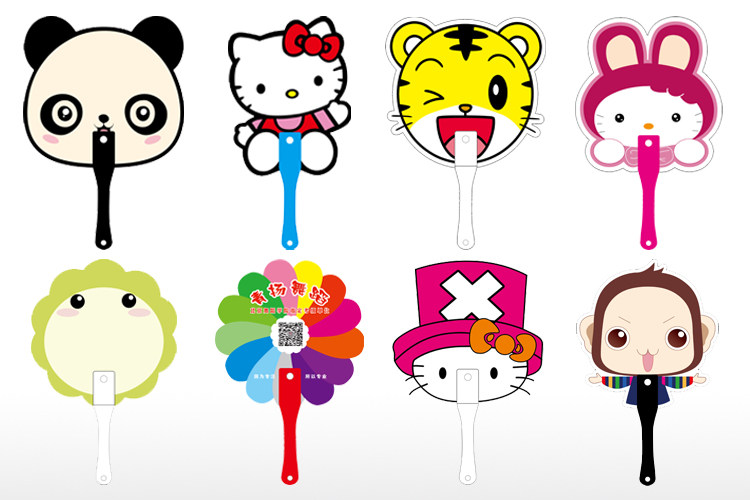 印刷定制小扇子夏季创意礼品印logo可爱卡通学生塑料儿童广告扇子